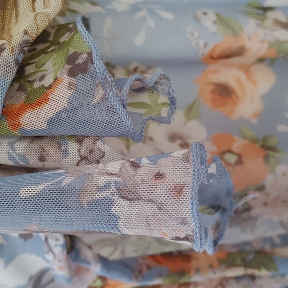 🌞Ava James Floral Sheer Cardigan ~ Size L - Picture 5 of 9